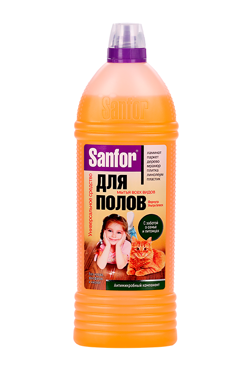 Средство Sanfor д/мытья полов антимикробный эффект 1 000 мл