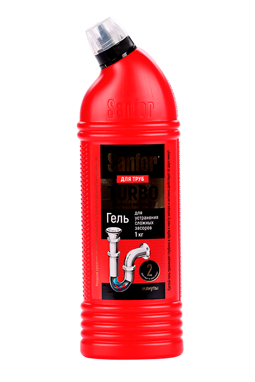 Гель-средство Sanfor Turbo д/очистки труб 1 кг