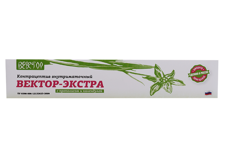 Контрацептив внутриматочный Вектор-экстра Cu 400Ф прополис/календула