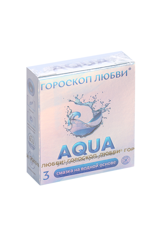 Презервативы Гороскоп любви Aqua ультратонкие, 3 шт