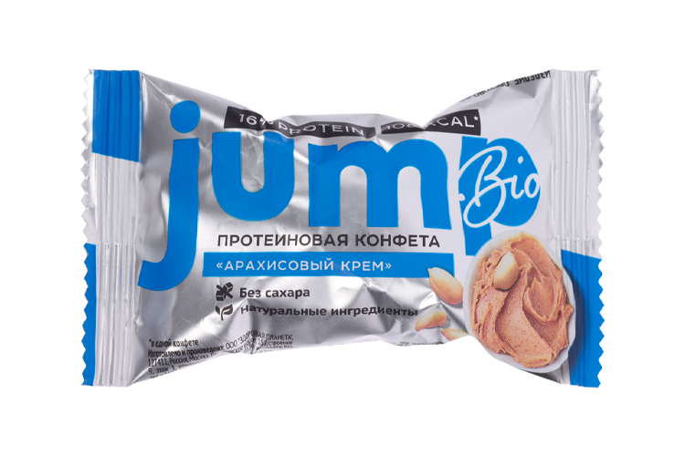 Конфета Jump Bio протеиновая Арахисовый крем, 30 г
