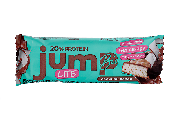 Батончик Jump Bio Двойной кокос глазированный, 40 г