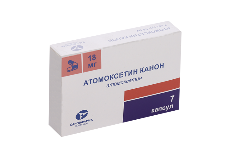 Атомоксетин Канон 18 мг, 7 шт, капсулы