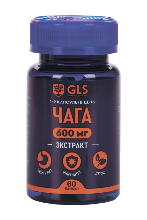 Чага GLS, 400 мг, 60 шт, капсулы