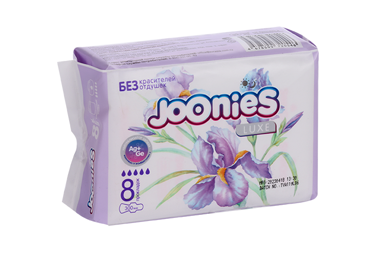 Прокладки Joonies Luxe однораз ночные жен, 8 шт