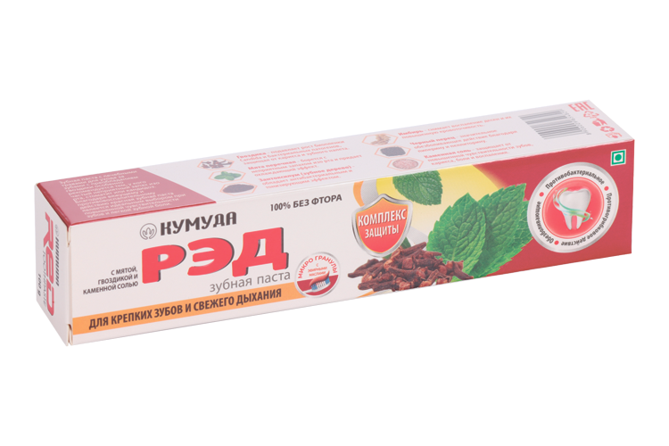 З/паста Кумуда РЭД мята/гвоздика/каменная соль без фтора, 100 г