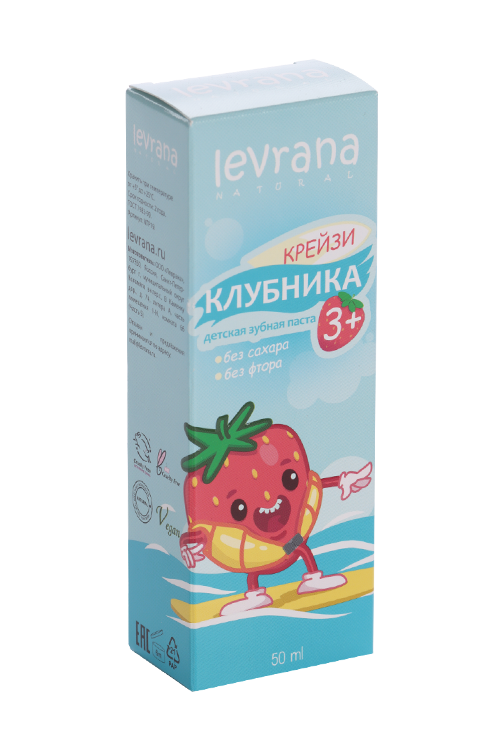 З/паста Леврана Крейзи Клубника (с 3 лет), 50 мл