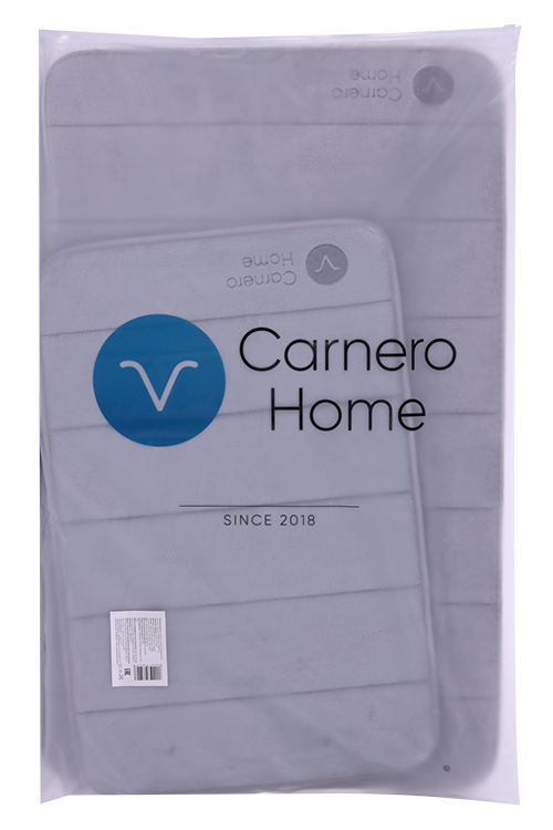 Набор ковриков Carnero Home д/ванной и туалета 2 шт, (светло-серый)