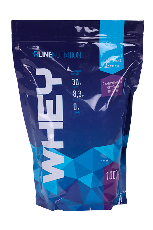 Протеин R-LINE Whey сывороточный Банан, 1 000 г, дой-пак