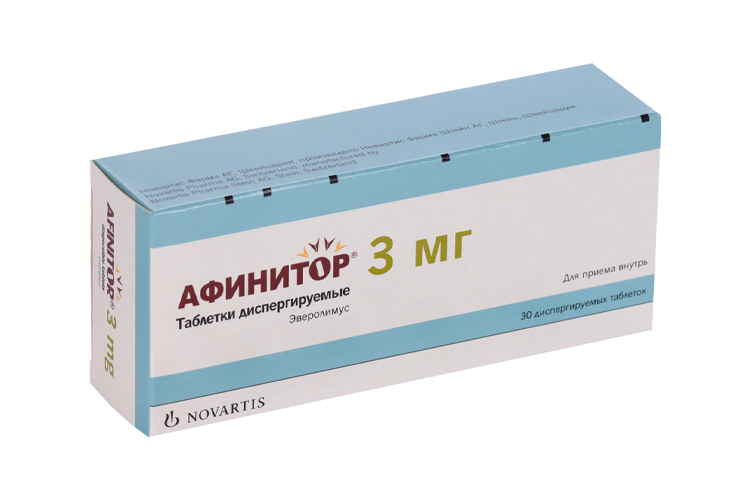 Афинитор 3 мг, 30 шт, таблетки диспергируемые