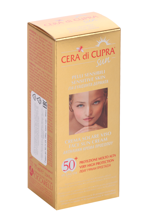 Крем Cera di Cupra Sun face cream солнцезащитный SPF 50+, 75 мл