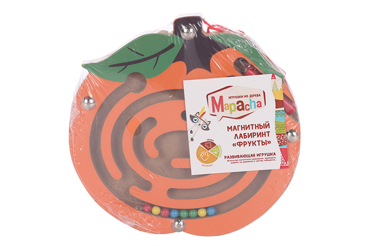 Игрушка Mapacha Лабиринт магнитный Фрукты с шариками