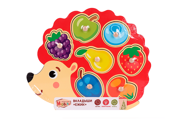 Игрушка Mapacha Вкладыши Ежик д/игр деревянная