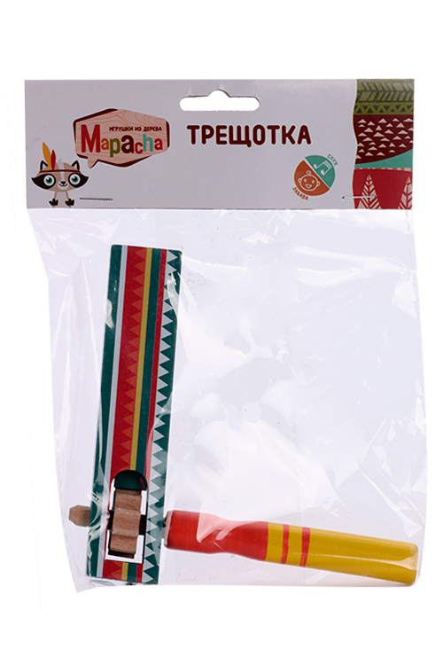 Игрушка Mapacha Трещотка музыкальная красн/зелен/желт