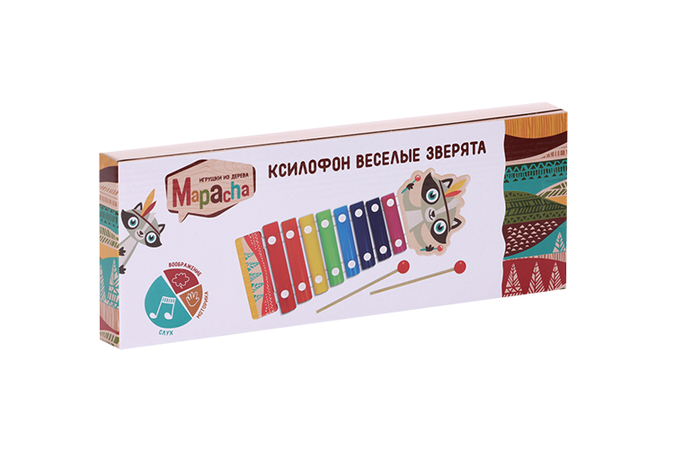 Игрушка Mapacha Ксилофон Веселые зверята музыкальная