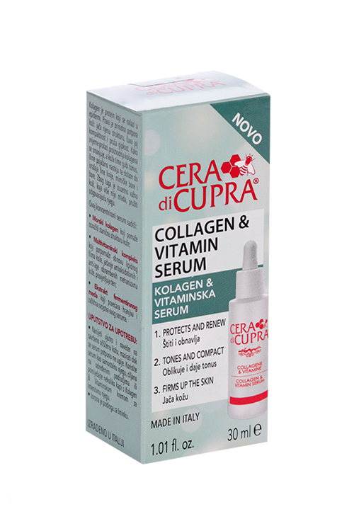 Сыворотка Cera di Cupra Collagen & Vitamin serum концентрированная д/сух и норм кожи лица, 30 мл