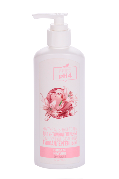 Гель Dream Nature Spa Care гипоаллерг с молоч кислотой д/интим гигиены, 250 мл