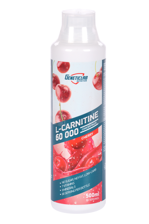 L-Carnitine Concentrate 60000 вкус Вишня, 500 мл, GENETICLAB