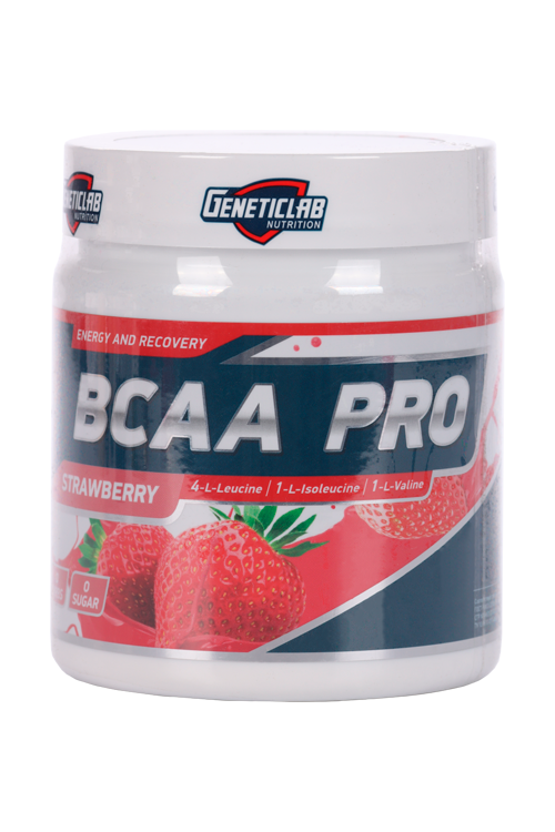 Специализированный пищевой продукт GENETICLAB BCAA PRO Клубника, 250 г, (УТ-00010085)