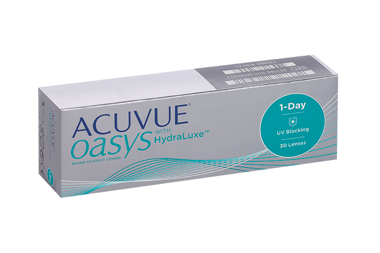 Линзы ACUVUE Oasys 1-Day контактные with hydraluxe R 9,0 (диоптрия -5,25), 30 шт