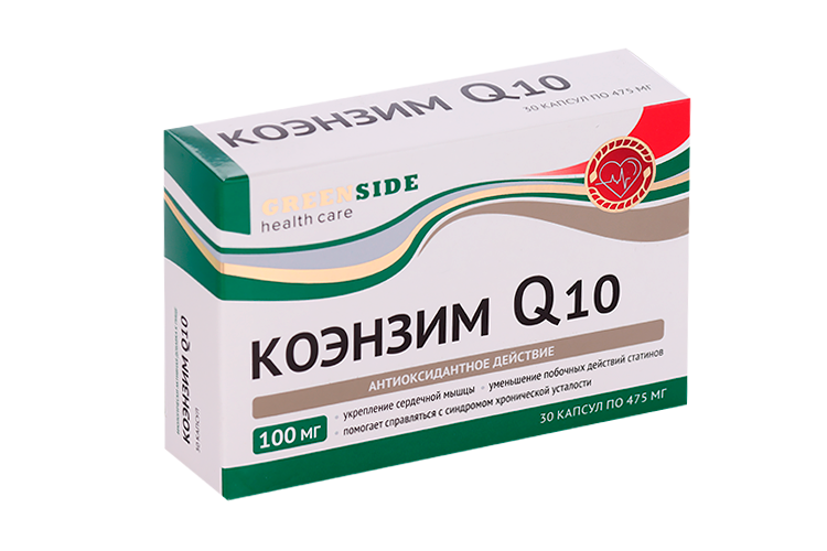 Коэнзим Q10 Green side, 30 шт, капсулы