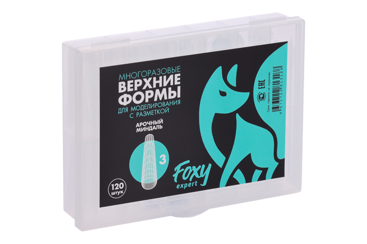 Формы верхние FOXY EXPERT Арочный миндаль д/моделирования многоразовые 120 шт