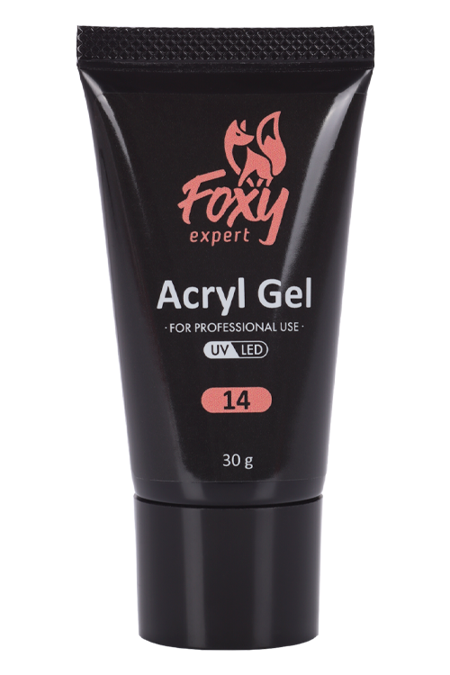 Акрил-гель FOXY EXPERT д/наращивания и укрепления ногтей тюбик №14 30 г