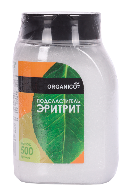 Пищевая добавка Эритрит Organico подсластитель, 500 г, банка