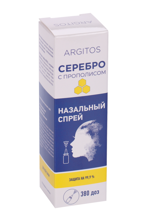Спрей Argitos серебро с прополисом д/горла/носа, 30 мл