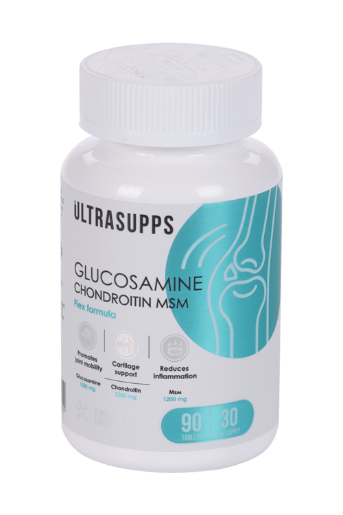 Комплекс ULTRASUPPS Глюкозамин Хондроитин МСМ д/суставов/связок, 90 шт, таблетки