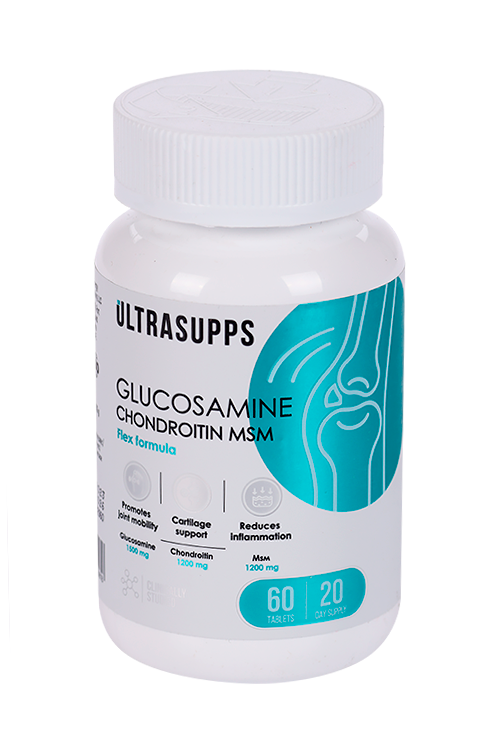 Комплекс ULTRASUPPS Глюкозамин Хондроитин МСМ д/суставов/связок, 60 шт, таблетки
