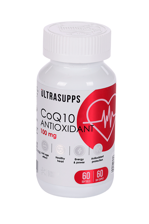 Коэнзим Q10 Антиоксидант ULTRASUPPS, 60 шт, капсулы мягкие