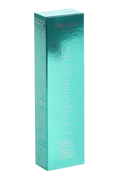 Крем-краска Kapous Professional Hyaluronic Acid д/волос 1.00 черный интенсивный 100 мл