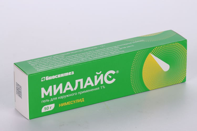 Миалайс 1%, 50 г, гель для наружного применения