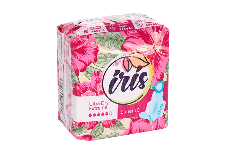 Прокладки Iris by Consumed гигиен Ультра супер Драй Экстрим, 10 шт
