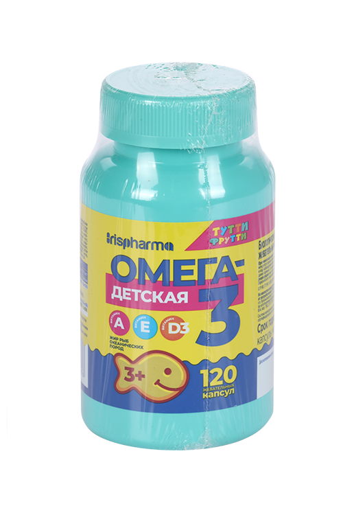 Омега-3 Irispharma жеват капс Тутти-фрутти (с 3 лет), 120 шт