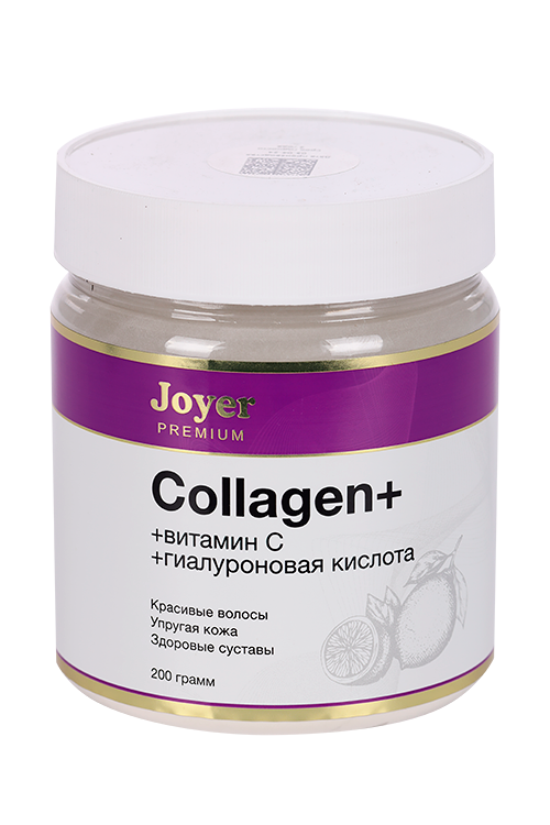 Коллаген говяжий+Витамин С+Гиалуроновая кислота Joyer premium со вкусом Лимон-лайм, 200 г, порошок