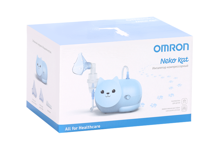 Ингалятор Омрон Neko Kat KRU детский голубой