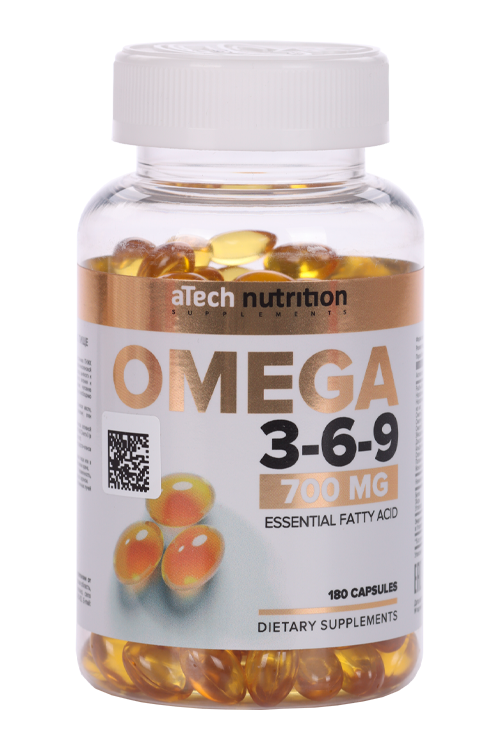 Омега 3-6-9 aTech Nutrition, 700 мг, 180 шт, капсулы желатиновые мягкие