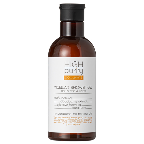 Мицеллярный гель для душа HIGH purity с натуральным экстрактом морошки, 350мл.