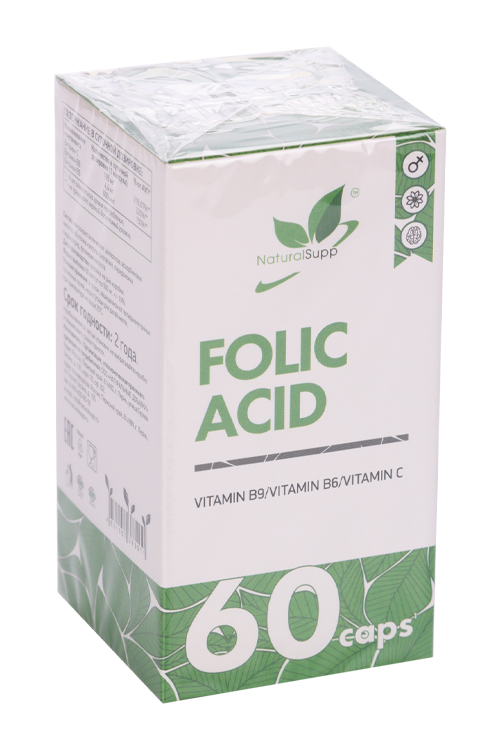 Фолиевая кислота Naturalsupp, 60 шт, капсулы