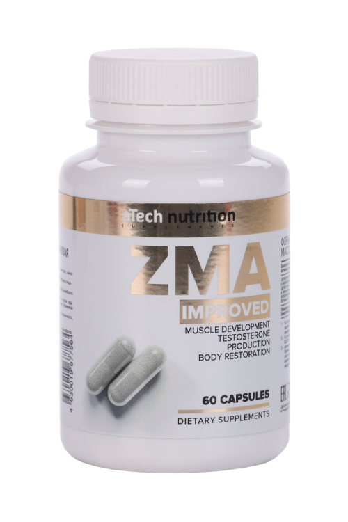 ZMA (ЗМА)+Цинк+Магний+Аспарагиновая кислота aTech Nutrition, 60 шт, капсулы