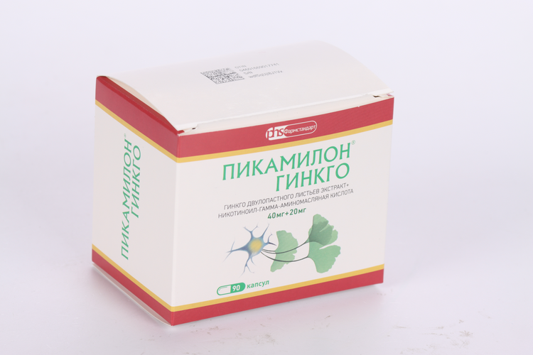 Пикамилон Гинкго 40 мг+20 мг, 90 шт, капсулы