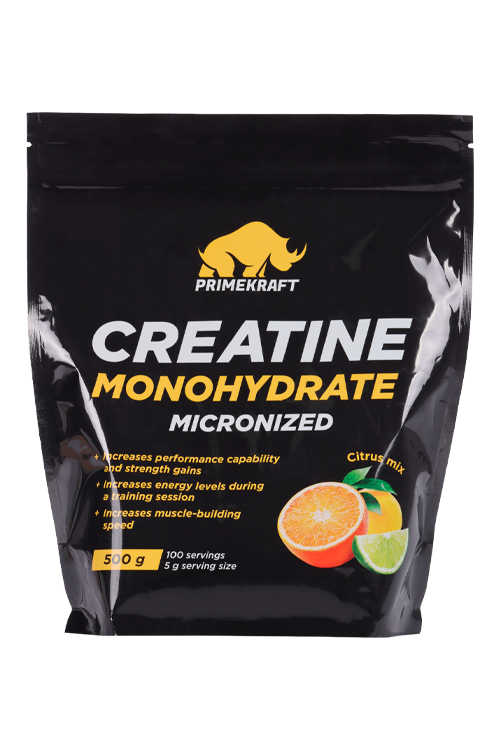 Добавка Prime Kraft Creatine Monohydrate цитрусовый микс, 500 г, дойпак