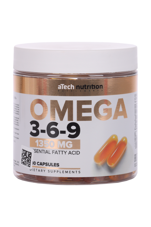 Омега 3-6-9 aTech Nutrition, 1 350 мг, 180 шт, капсулы