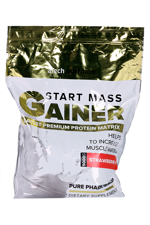 Гейнер aTech nutrition Start Mass клубника, 5 кг