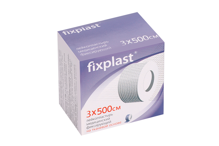 Лейкопластырь Fixplast мед фиксир тканевая основа инд/уп 3х500 см