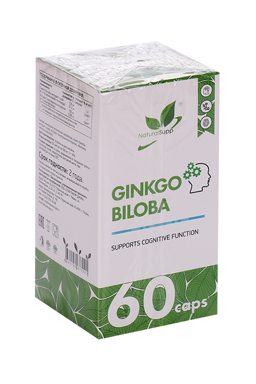 Гинкго билоба экстракт Naturalsupp, 60 шт, капсулы