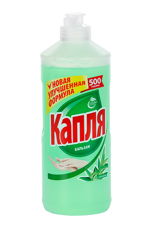 Средство Капля Бальзам Алоэ вера жидкое д/мытья посуды 500 г