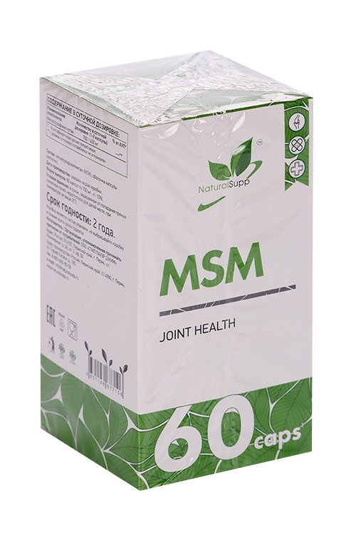 Добавка Naturalsupp МСМ (Метилсульфонилметан), 60 шт, капсулы